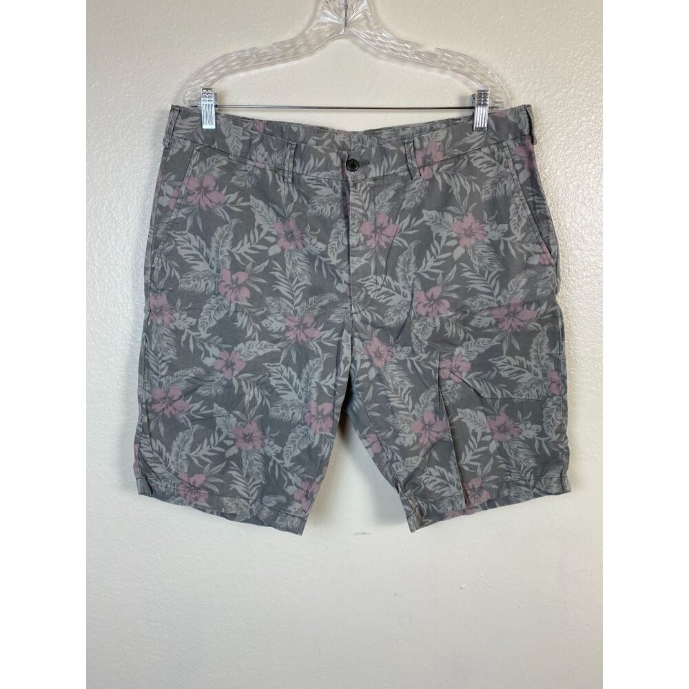 UNIQLO Floral Mens Chino Shorts size XL Hawaiian Vacation Casual Cruise Resort - Picture 15 of 16